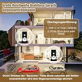 VINGVO Wireless Intercom 1000m Long Range Waterproof Doorbell System 2 Bases view 5