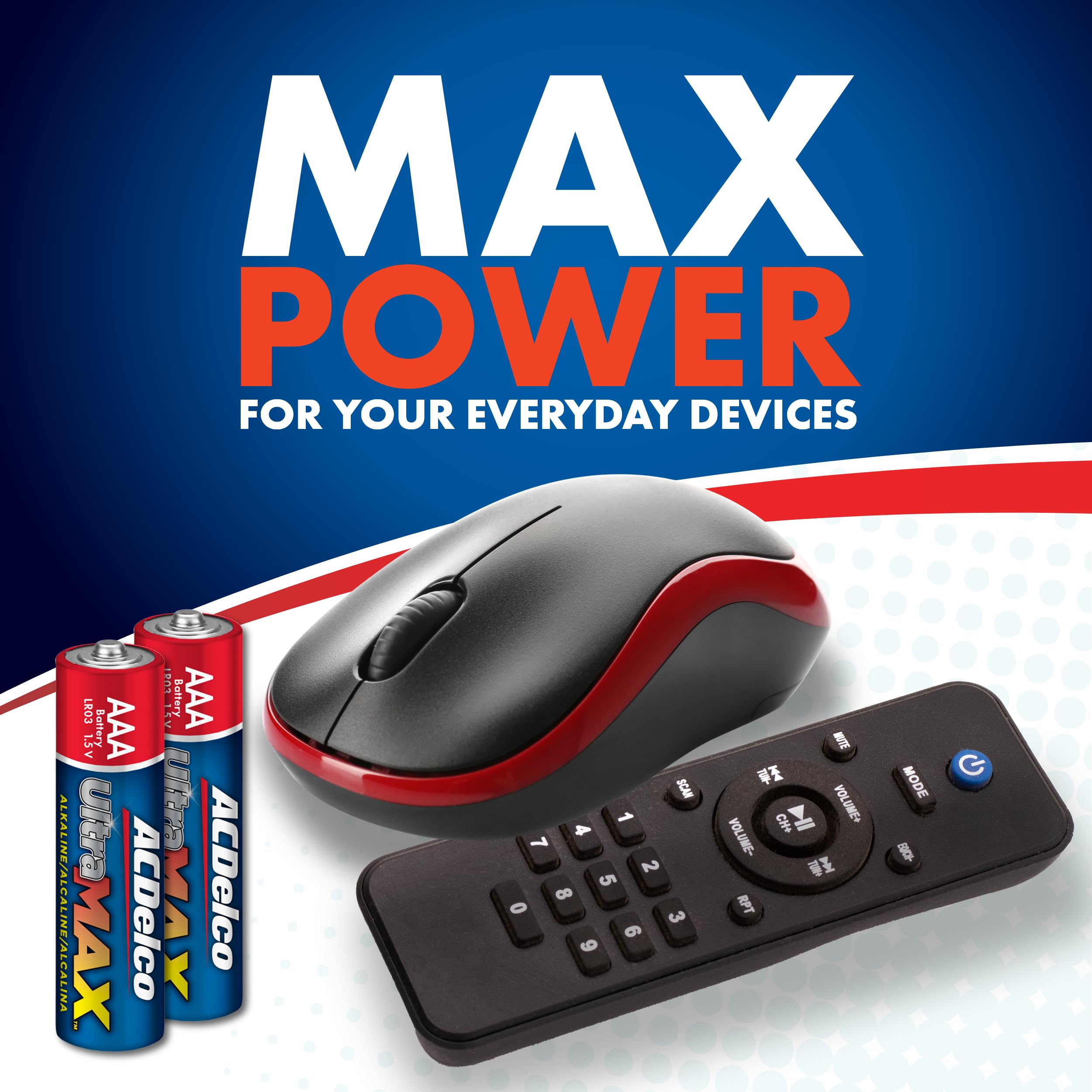 Powermax ACDelco UltraMAX 10-Count Triple AAA Batteries, Alkaline Battery with Advanced Technology for Home and Office, 10-Year Shelf Life, Recloseable Packaging