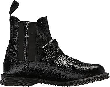 dr martens croc chelsea boots black