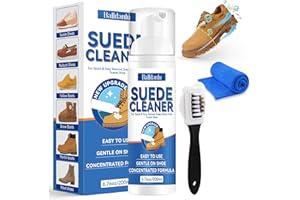Balldanlu Suede and Nubuck Cleaner, 6.76 Oz Suede Shoe Cleaner with Brush and Towel, No-Rinse Foam Shoe Cleaner Kit for Leath