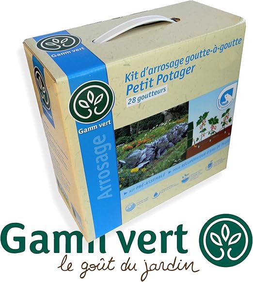 Gamm Vert Kit Darrosage Goutte à Goutte 28 Goutteurs Petit Potager Peut Se Connecter à Un Récupérateur Deau De Pluie Gamm 28g