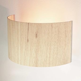 Schone Wandleuchte Holzfarben Inkl 1 X 12w E27 Led 230v Wandlampe