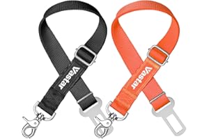 Vastar 2 Packs Adjustable Pet Dog Cat Car Seat Belt Safety Leash Vehicle Seatbelt Harness