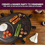 Andrew James 8 Person Traditional Raclette Grill 1200W with 8 Pans view 2