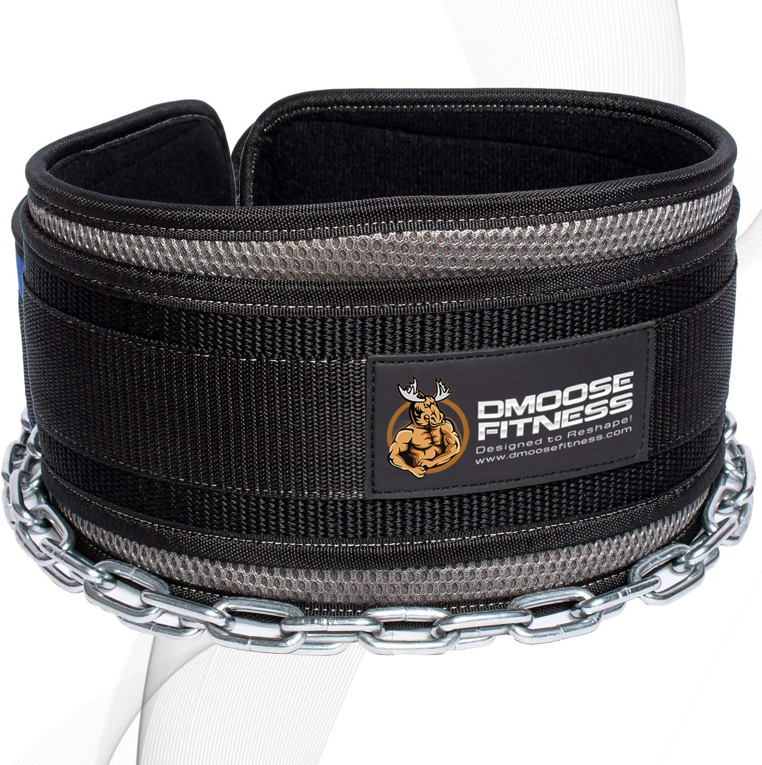 DMoose Fitness Dip Belt with Chain for Weightlifting, Pullups