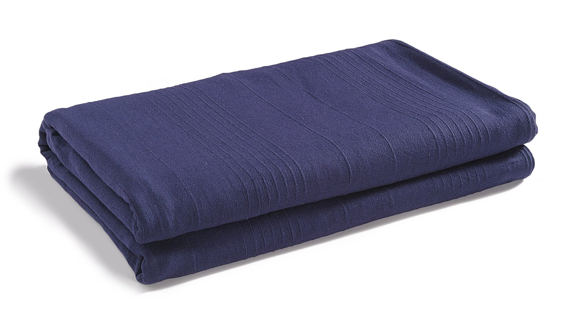 EHC Classic Rib Throw, Sofa Bed Throw Bedspread - 150cm x 200cm (60" x 80") Fits most 2 seater Sofas Settee Arm Chair & Single Bed Throw, Navy Blue