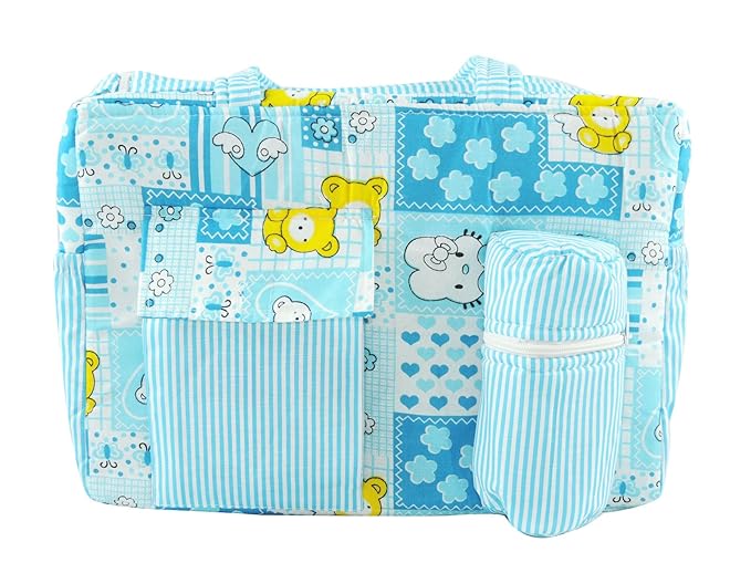 Ole Baby Bunny Mother Diaper Bag Pure Cotton Baby Bag/Nappy Bag/Diaper Tote/Stroller Straps Bag/Diaper Bag/Mummy Bag/Handbag/Travel Organizer Bag/Multi-Function Jumbo Diaper Bag