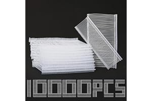 DRFZCA 1 inch Standard Tagging Gun Fasteners, 10000PCS Clothing Standard Label Gun Price Tagging Barbs, Plastic Garment Tag Gun Refills, Clothing Tag Gun Attachments for All Standard Price Tag Guns (1")