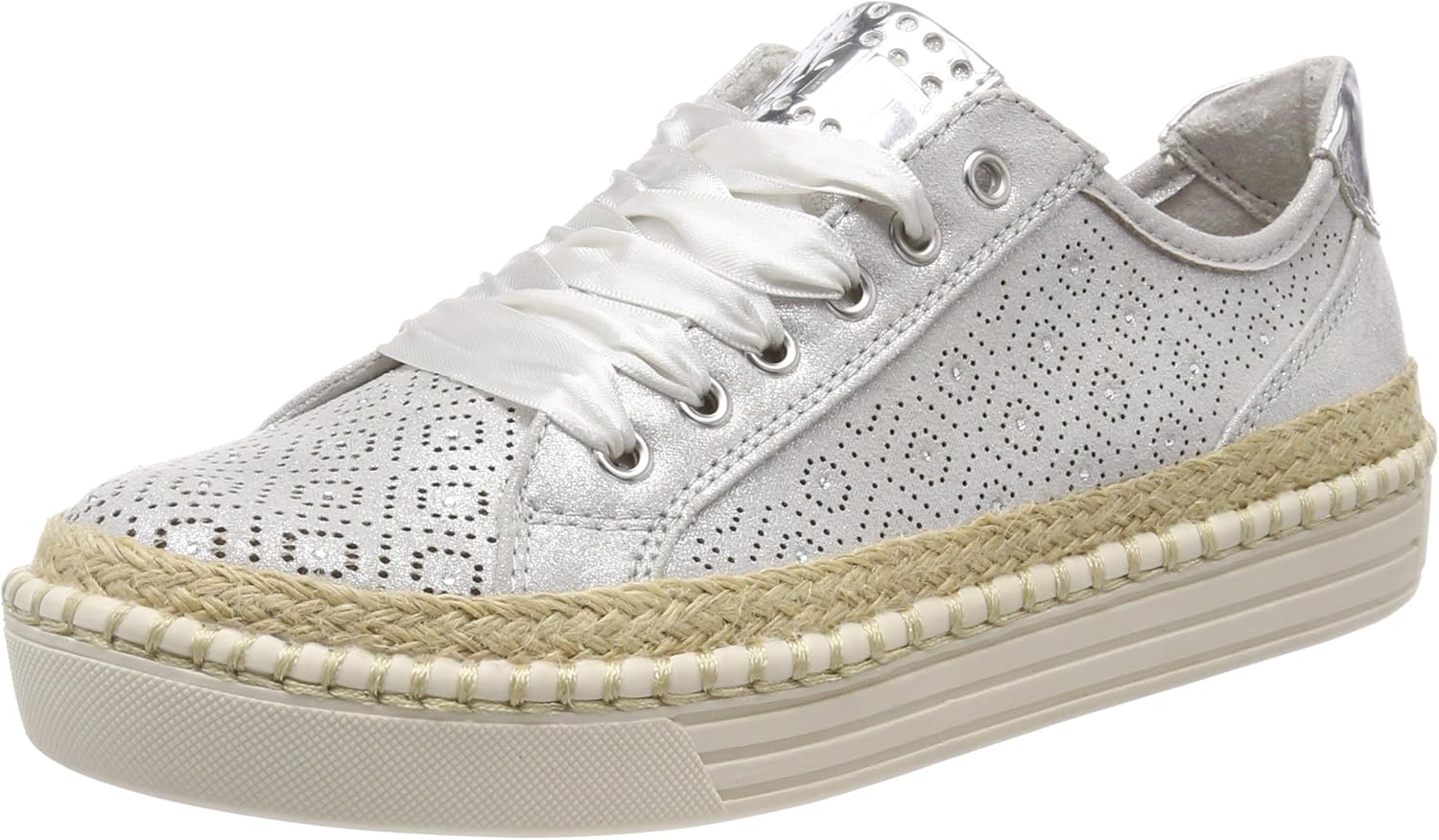 marco tozzi silver trainers