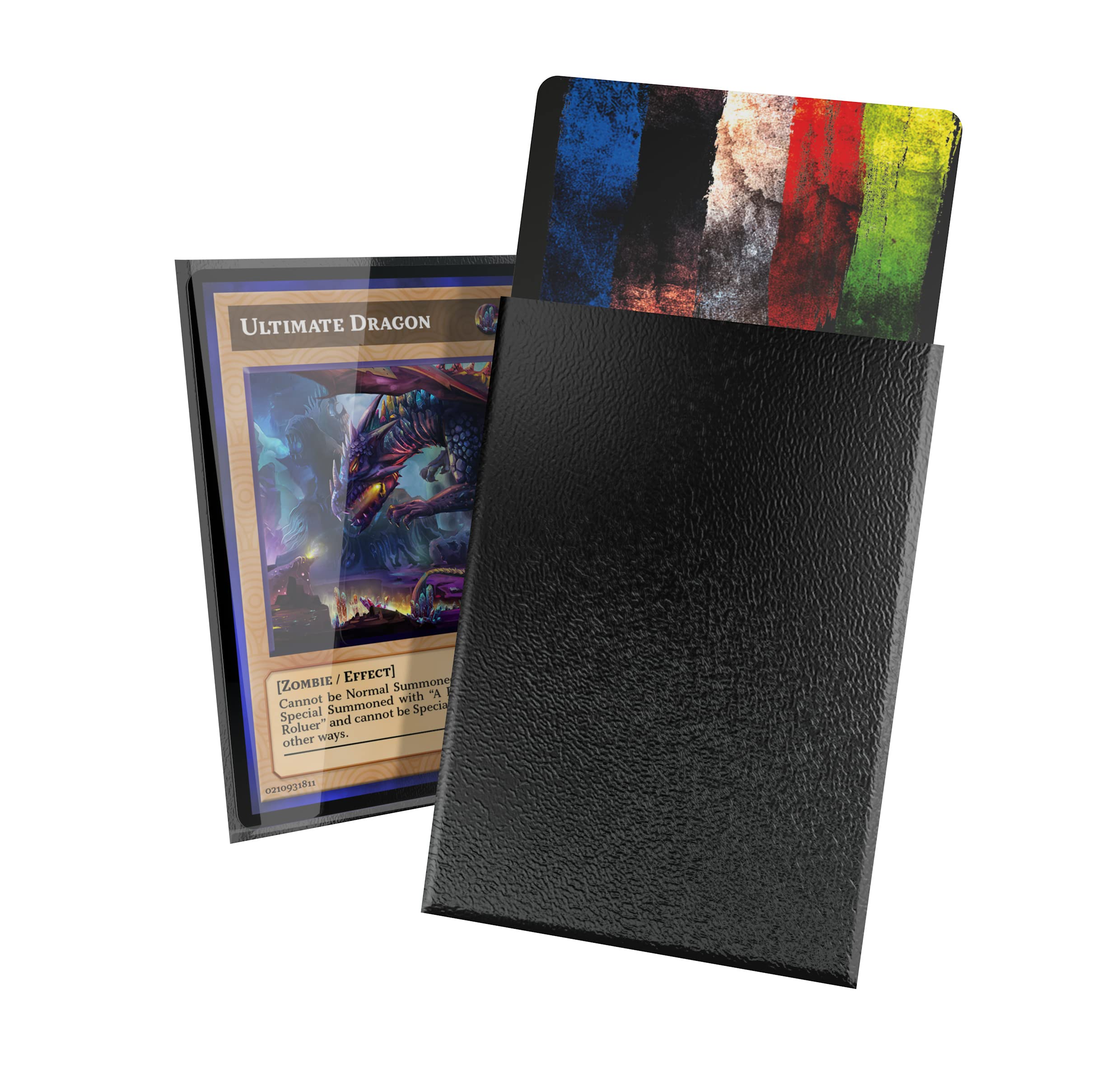 Photo 1 of Ultimate Guard Cortex Outer Card Sleeves, 60 Japanese Size TCG Sleeves, 62 x 89mm, Black Back, Glossy Finish, No PVC & Acid-Free, High Clarity