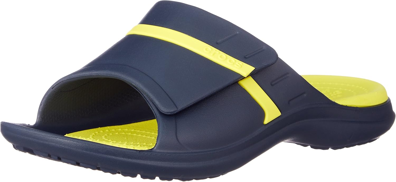 crocs Modi Sport Slide, Chanclas Unisex Adulto, Azul (Navy/Tennis Ball
