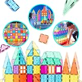 obakaer 100PCS Magnetic Tiles Building Blocks with 2 Cars STEM Learning view 7