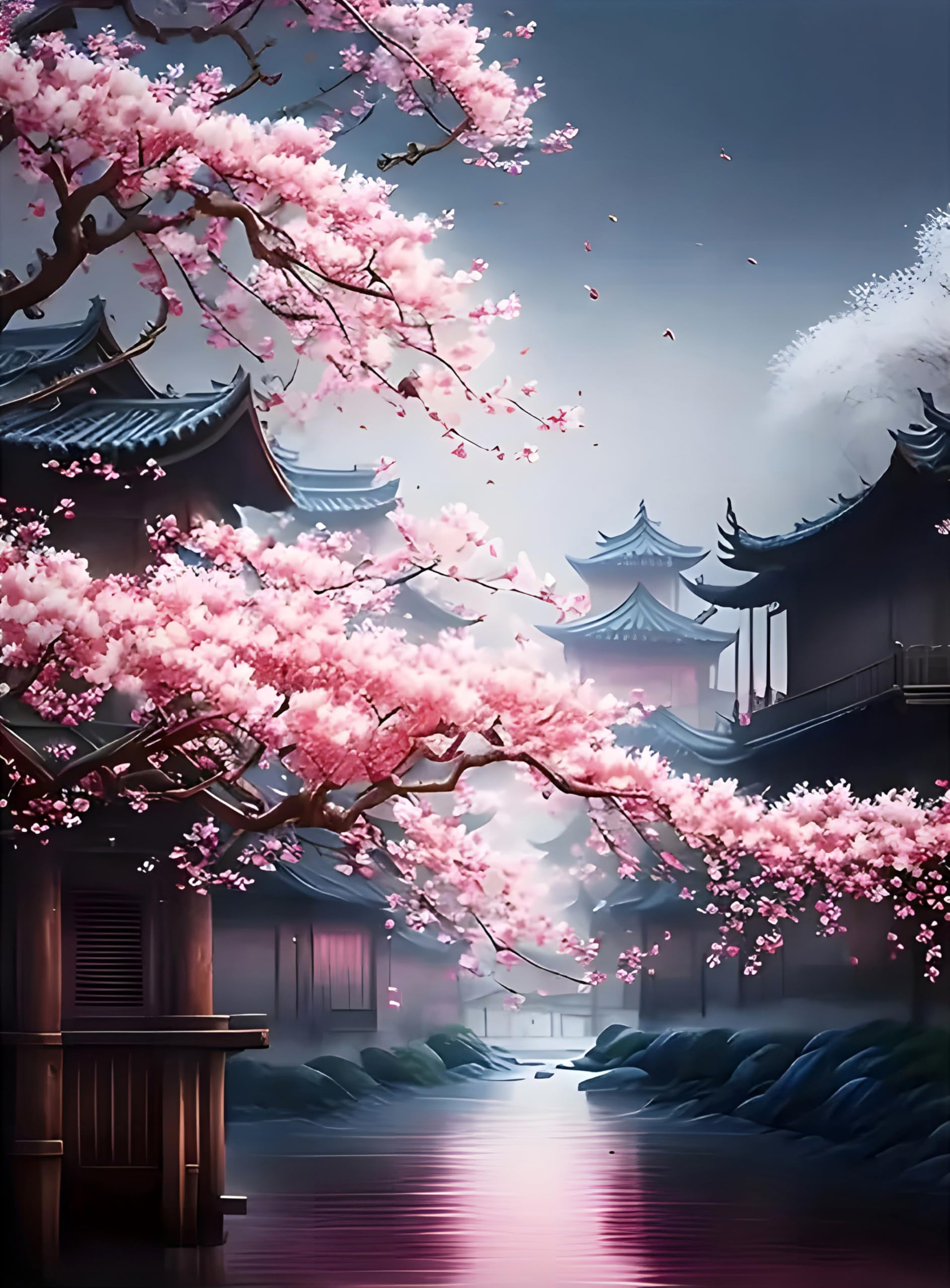 DPIDEA Landscape Diamond Painting Kits for Adults, Diamond Art DIY 5D Diamond Painting Kits for Home Decoration 30x40cm