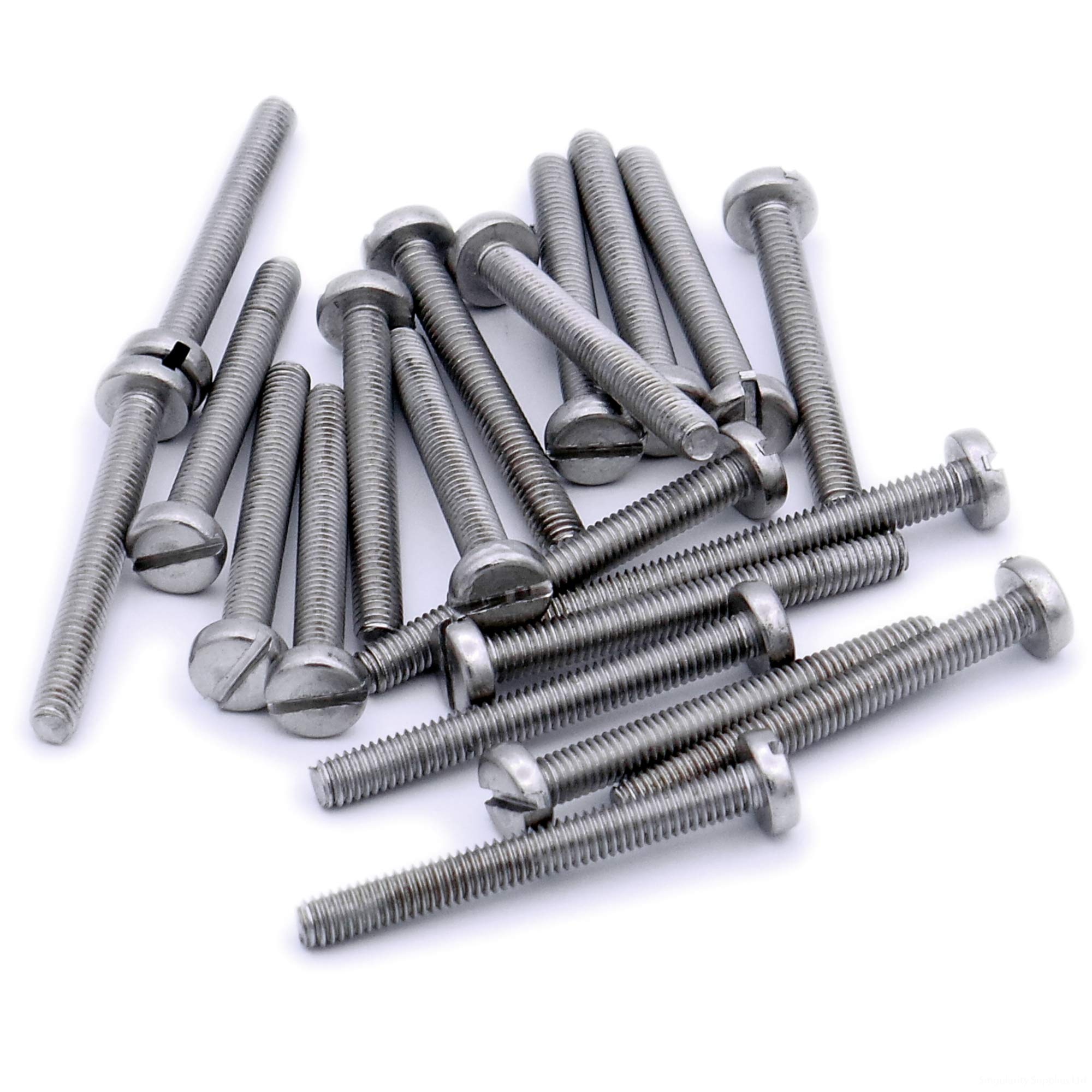 M2 (2mm x 8mm) Slot Pan Machine Screw (Bolt) - Stainless Steel (A2) (Pack of 20) — image 1