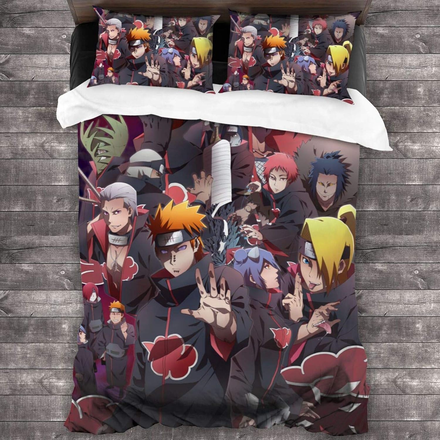 Anime Bettwäsche Demon Hunters 155x220cm - Mikrofaser Bettbezug Mit Kissenbezügen