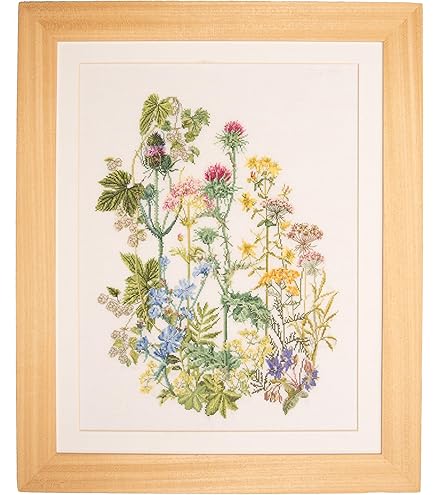 Merejka Counted Cross Stitch Kit - Pansies And Butterfly Design, 16x17cm Finished Size - View #5