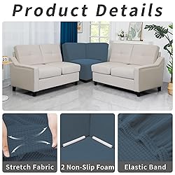 Easy-Going Stretch Sectional Corner Sofa Slipcover