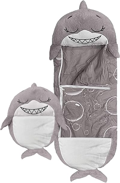 High Street TV Shark Sleeping Bag for Kids 3-6 yrs - Grey, Unisex