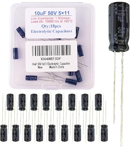 Set of 10, Nichicon 105°C Electrolytic Capacitor 100uF 50V (100