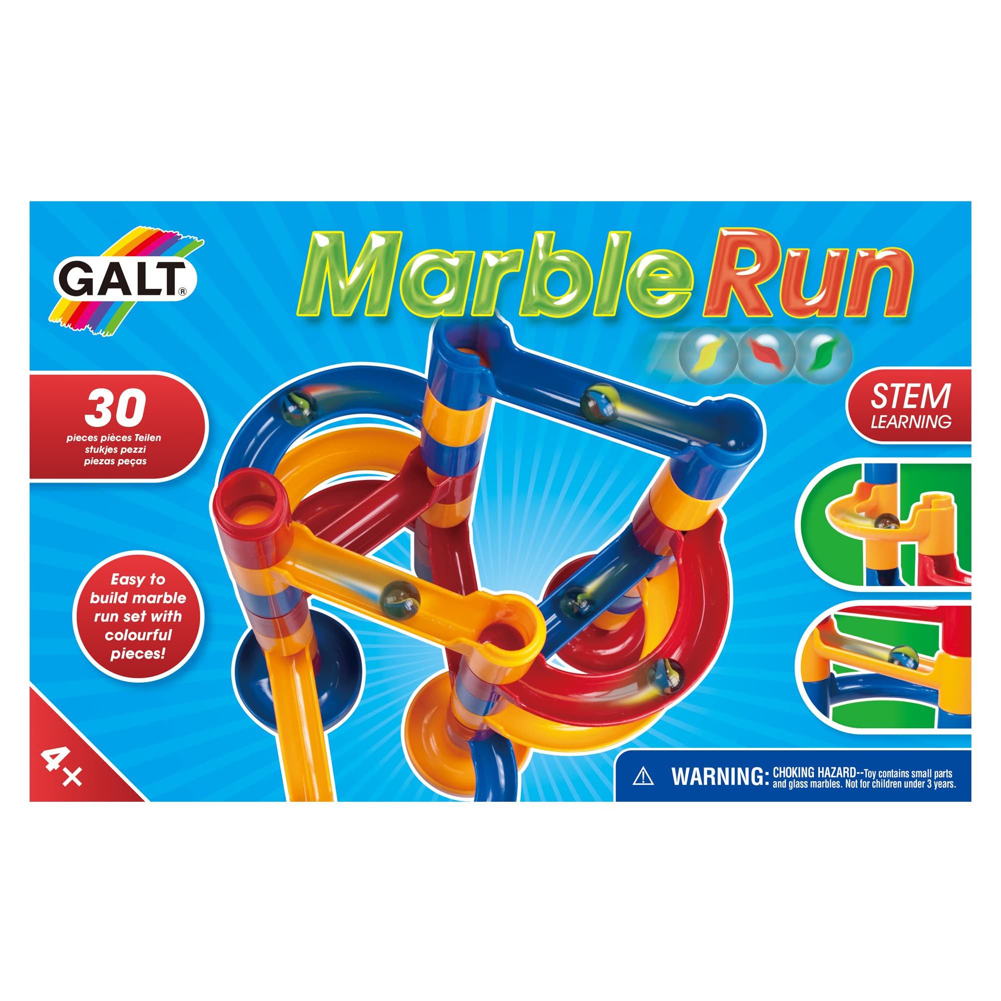 Galt Toys, Marble Run, 30 Piece Construction Toy, Ages 4 Years Plus