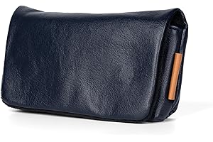 Premium PU Leather Camera Case Camera Bag, Soft Interior, for Ricoh GRII GRIII GR IV GR2 GR3 GR4 (Navy)