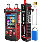Ethernet Cable Tester Network Cable Tester with Optical Power Meter forRJ45 | RJ11 CAT5 CAT6 POE/Phone Lines CAT3 Tone Probe Kit NCV &amp; Wire Tracer Fiber Tester Network Tools NF-859GT