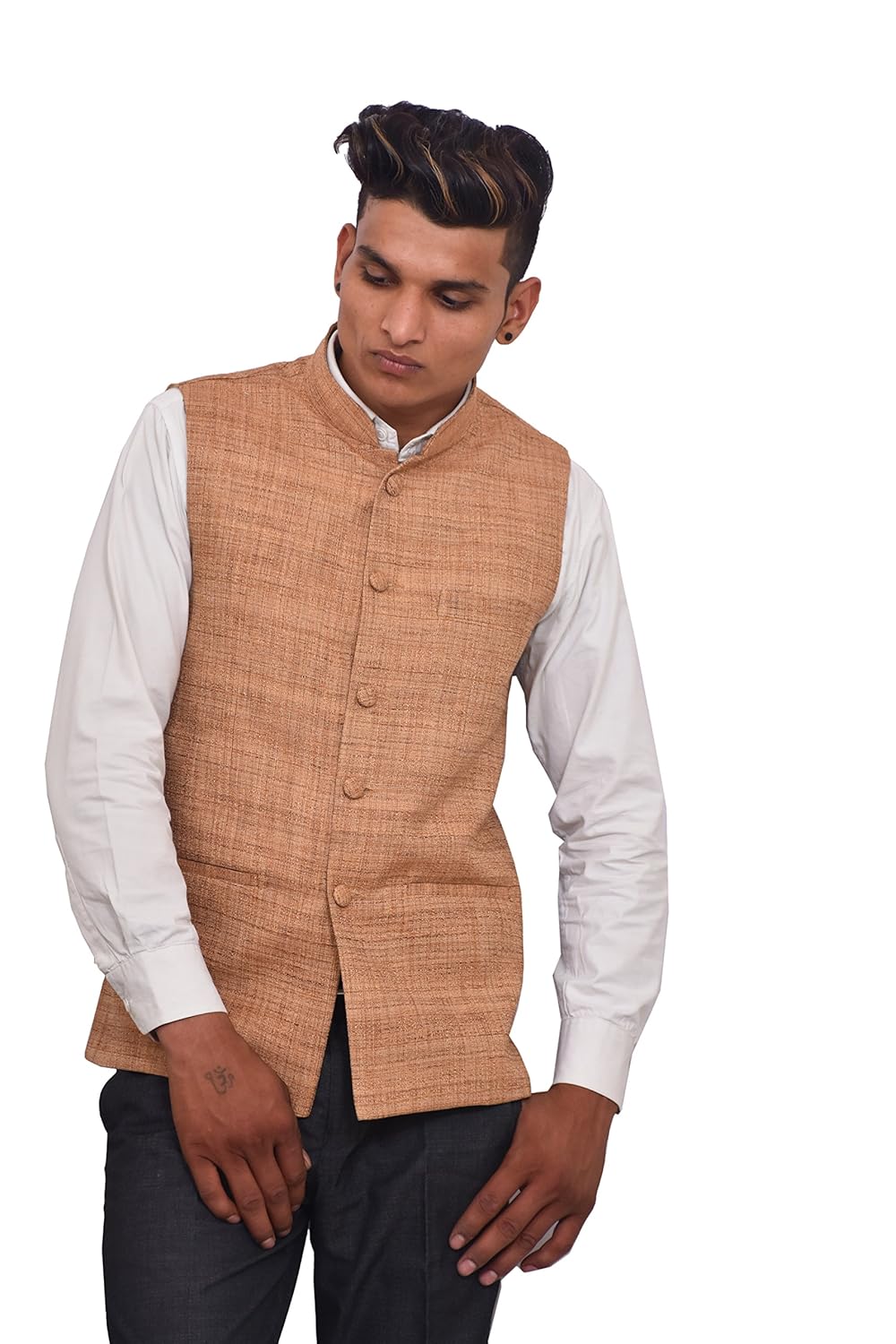 unm men's designer khadi nehru and modi jacket