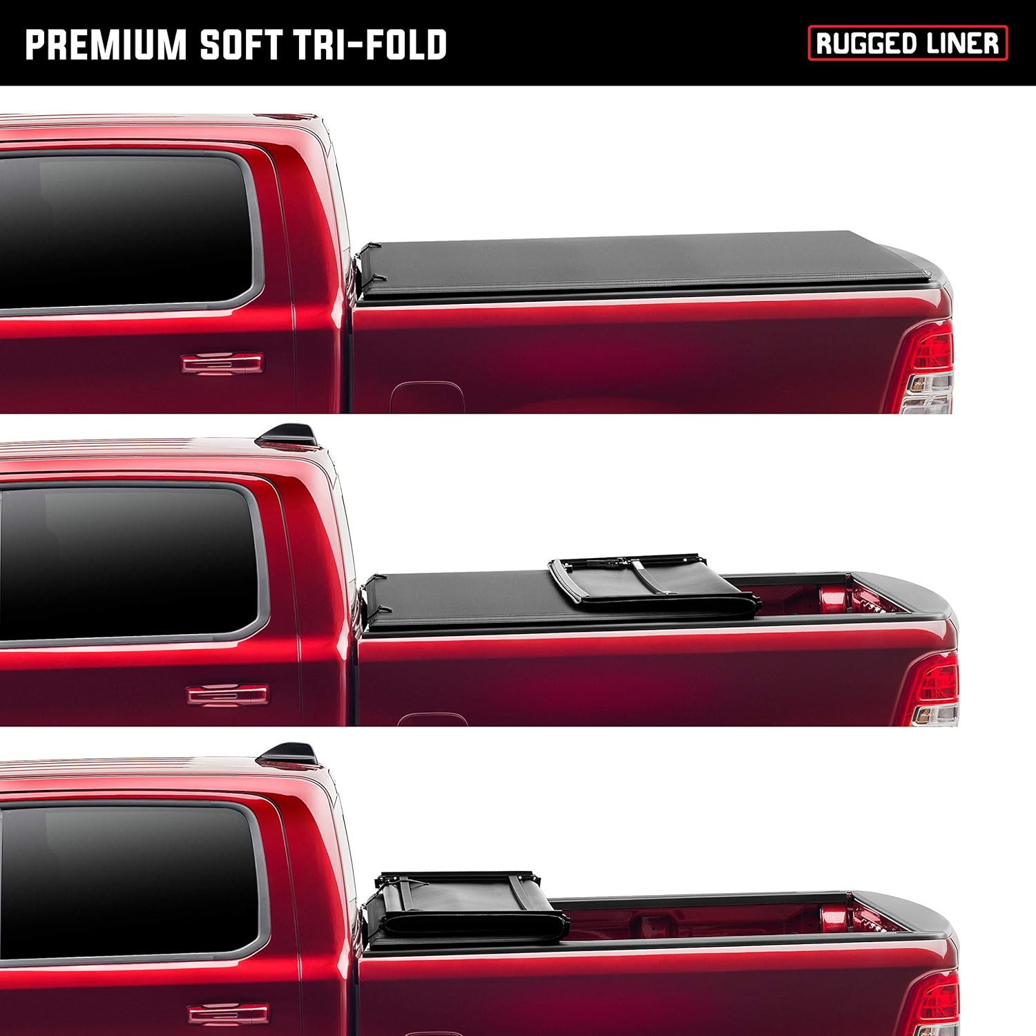 Amazon Com Rugged Liner Premium Soft Folding Truck Bed Tonneau Cover Fct605 Fits 2005 2015 Toyota Tacoma 6 2 Bed 73 5 Automotive