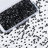 Laopottbeads 1100pcs Black 4mm Bicone Crystal Beads for Jewelry Making – Small Faceted Glass Beads for Bracelets, Earrings, Loc Sprinkles, DIY Crafts