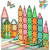 YRZtiles Magnetic Tiles,Magnet Building Blocks Construction Stacking Educational Toy Creative Playboard for Kids Ages 3+ (60 Pieces)