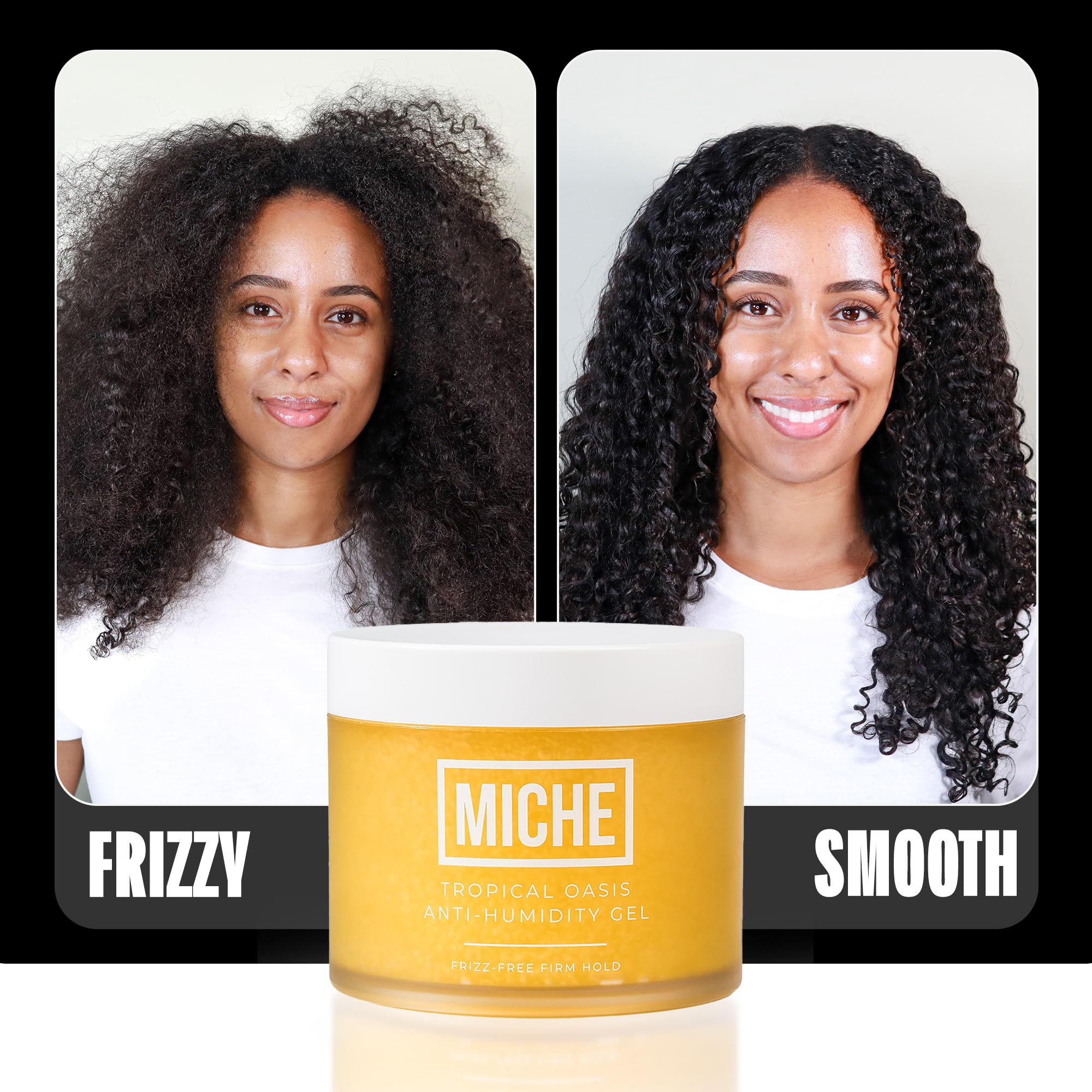 MICHE Tropical Oasis Hair Gel, Anti-Humidity Frizz-Free Strong Hold 8.8oz | For All Curl Types | Curly and Coily
