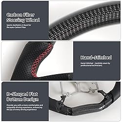 Real Carbon Fiber Steering Wheel for Toyota Prado