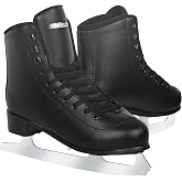 Ice Skates for Women, Adult Figure Skates for Men, Figure Skating Shoes with Velvety Lining for Indoor&amp; Outdoor Rink,Ice Skates Size 5 6 7 8 9 10 11 and 2Y 3Y
