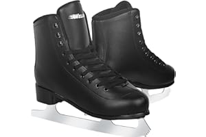 WELLWON Figure Ice Skates for Women Girls and Boys, Lace-Up Adult Figure Skate Ice Hockey Skates for Outdoor and Skating Rink, Figure Ice Skate Shoes Size 5 6 7 8 9 10 11 and Youth 2Y 3Y