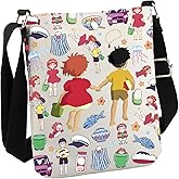 GJTIM Japanese Anime Inspired Gift Japanese Manga Gift Ponyo&Sosuke Crossbody Bag for Cartoon Movie Lover