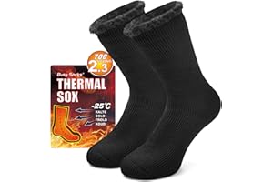 Busy Socks Winter Warm Thermal Socks for Men Women Extra Thick Insulated Heated Crew Boot Socks for Extreme Cold Weather