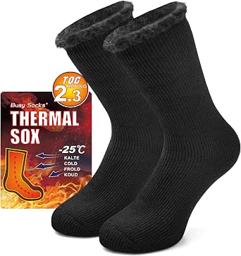 Amazon.com: Calcetines térmicos cálidos de invierno para hombres y mujeres,  calcetines ocupados, extra gruesos aislados para botas térmicas para climas  fríos extremos : Ropa, Zapatos y Joyería