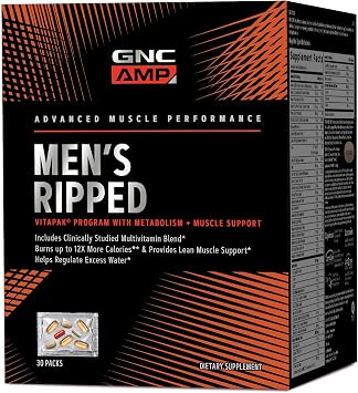 GNC AMP Mens Ripped Vitapak Program, 30 
