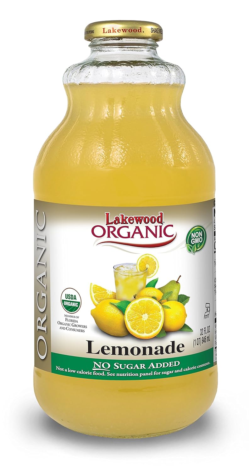 Lakewood Organic Lemonade Juice, 32Ounce Bottles (Pack of