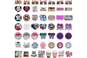 50pcs Mama Silicone Focal Beads, Mom Focal Beads Accessories Decorative Mother's Day Bead for Keychain Making Beaded Pens Jew