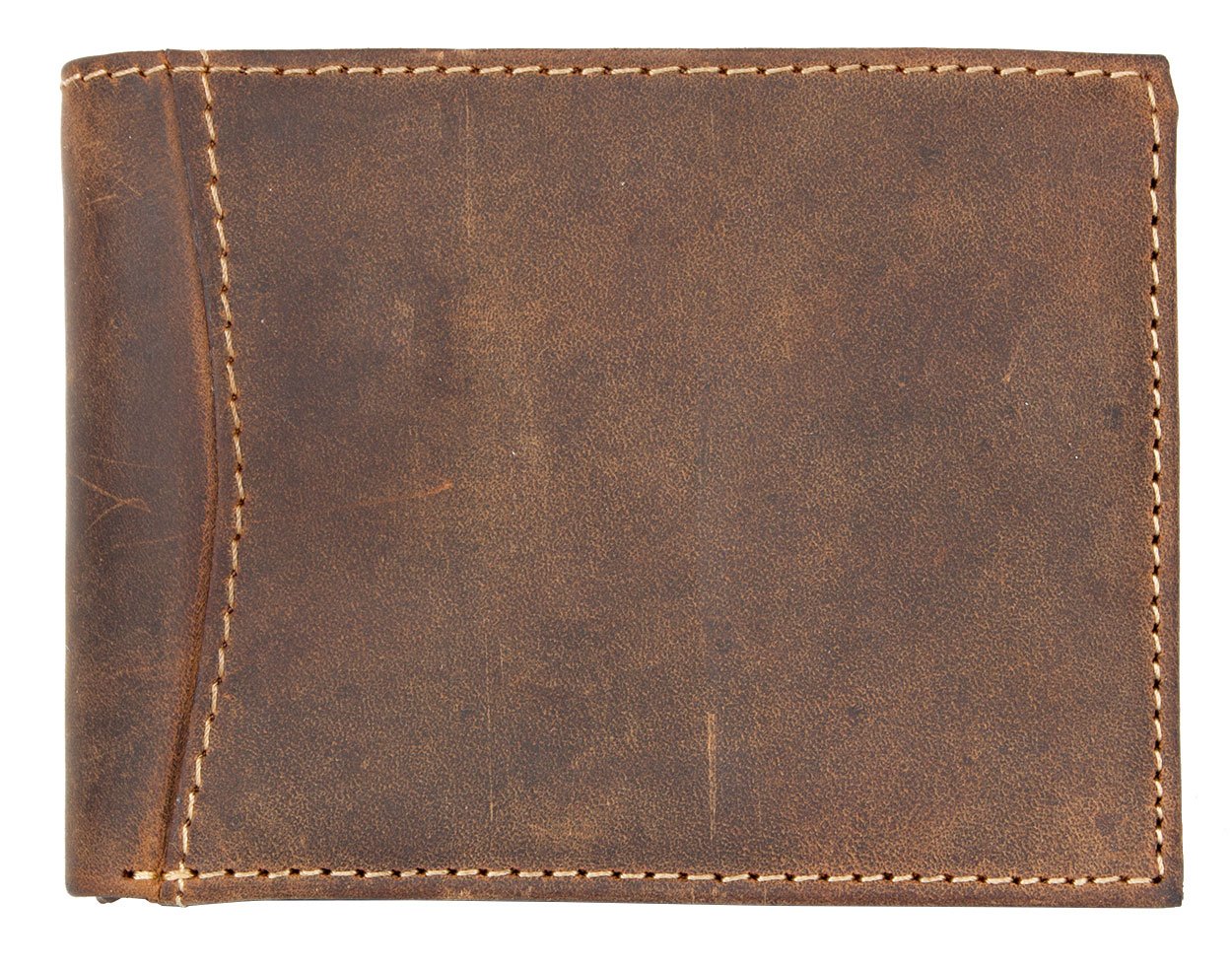 Wallet whole made of genuine leather without any logos or markings