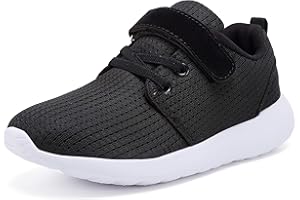 TOEDNNQI Boys Girls Sneakers Kids Lightweight Breathable Strap Athletic Running Shoes for Toddler/Little Kid/Big Kid