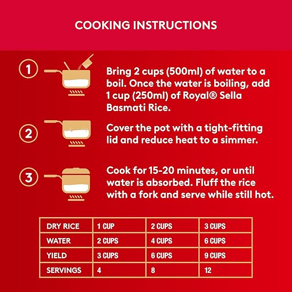 ROYAL CHEF’S SECRET SELLA BASMATI RICE – AUTHENTIC EXTRA LONG GRAIN PARBOILED BASMATI WHITE RICE – 10 LB BAG