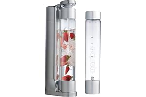 Twenty39 qarbo CLASSIC Sparkling Water Maker Machine - Soda Beverage Carbonator for Home, Seltzer & Carbonated Beverage Dispenser, Water Carbonation Fizz Maker (Polished Chrome)