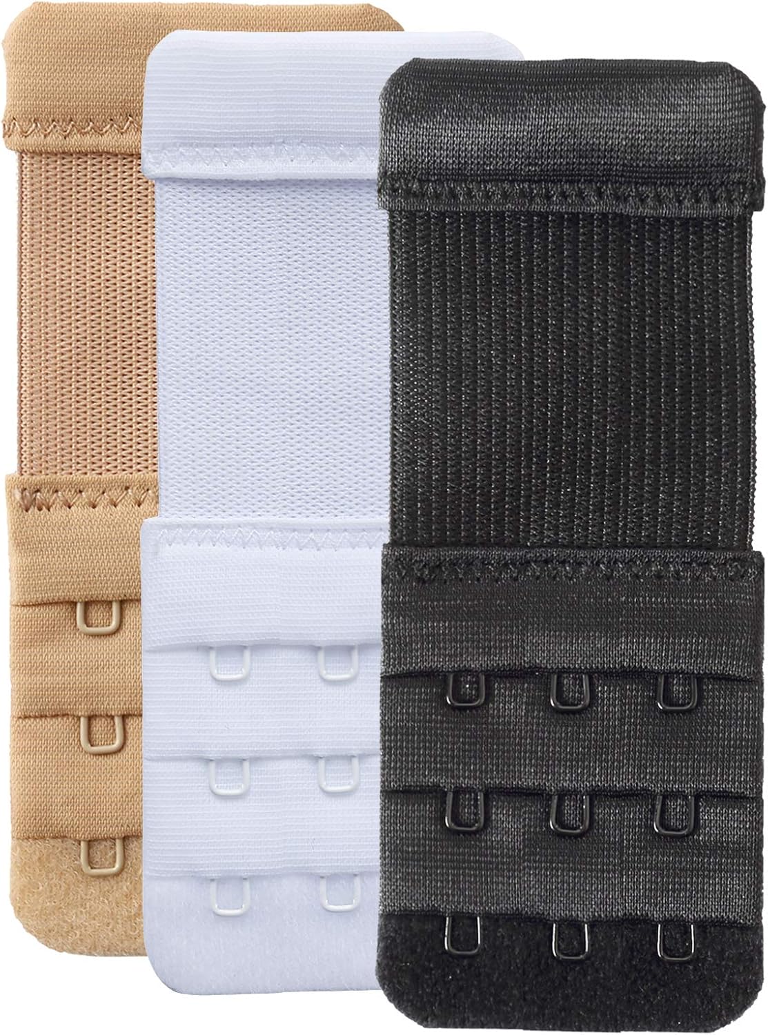 YARBAR Bra Extender 3 Hook Womens Bra Strap Extenders Pack of 3 Soft