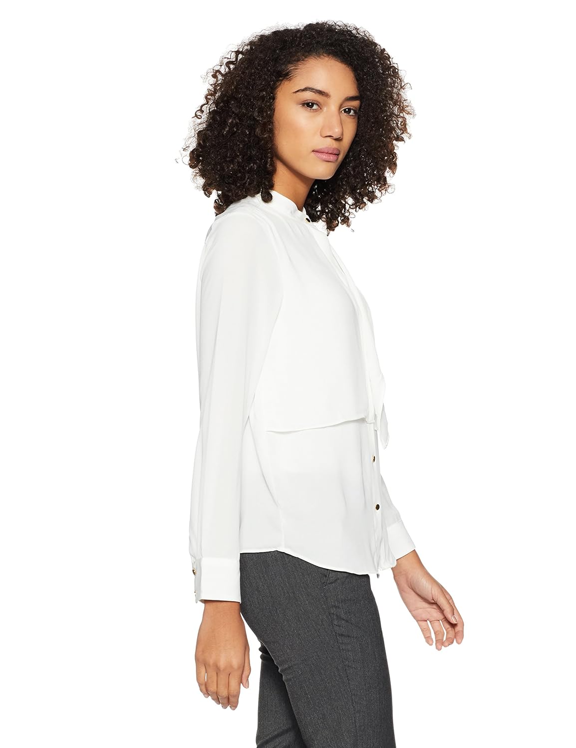 van heusen women's plain regular fit synthetic shirt