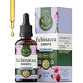 HERBAMAMA Echinacea Drops - Vegan Immune Support with Echinacea Angustifolia Root Extract Tincture - Non-GMO, Alcohol & Sugar-Free Liquid Supplement, 28-Day Supply