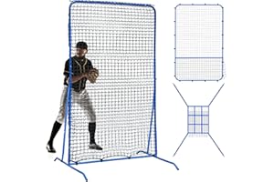 WINTHAI Baseball Softball Training Net, 6.6x4FT Safety Screen for Hitting & Pitching Net with Strike Zone, Easy Quick Setup, Throwing Pitcher Protection for Batting Cage Outdoors Indoors