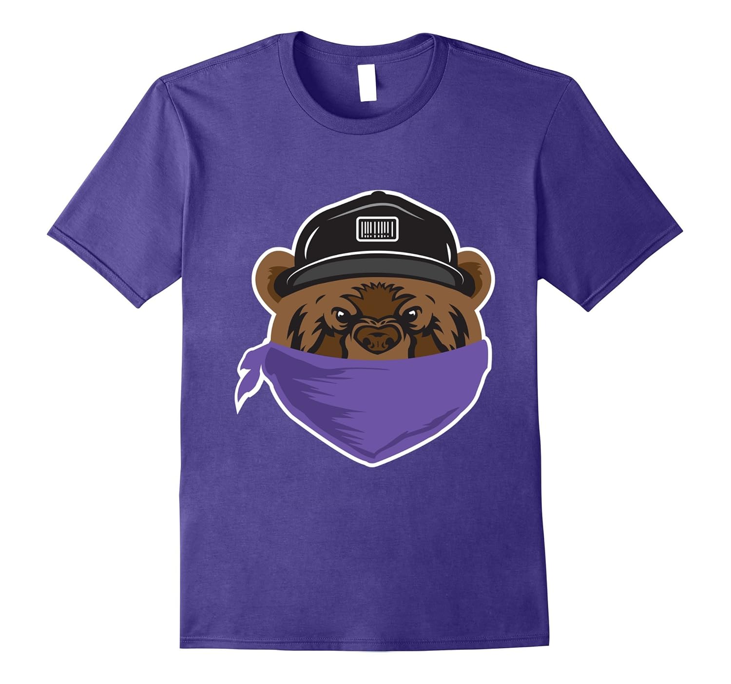 Brown Grizzly Bear, Bandana and Hat Tshirt-ANZ