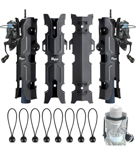 Support De Canne à Pêche Réglable, 2 Pièces, élastique, Antidérapant, Multifonctionnel, Conception Compacte, Fixateur De Canne à Pêche Portable